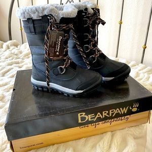 NWT BEARPAW Desdemona Waterproof Fur Outdoor Snow Rain Boots